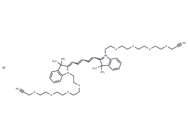化合物 N,N'-bis-(propargyl-PEG4)-Cy5|T18456|TargetMol