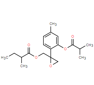 (2-(2-(异丁酰氧基)-4-甲基苯基)环氧乙烷-2-基)甲基-2-甲基丁酸酯