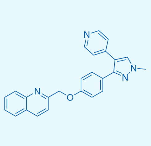 2-((4-(1-甲基-4-(吡啶-4-基)-1H-吡唑-3-基)苯氧基)甲基)喹啉  898562-94-2