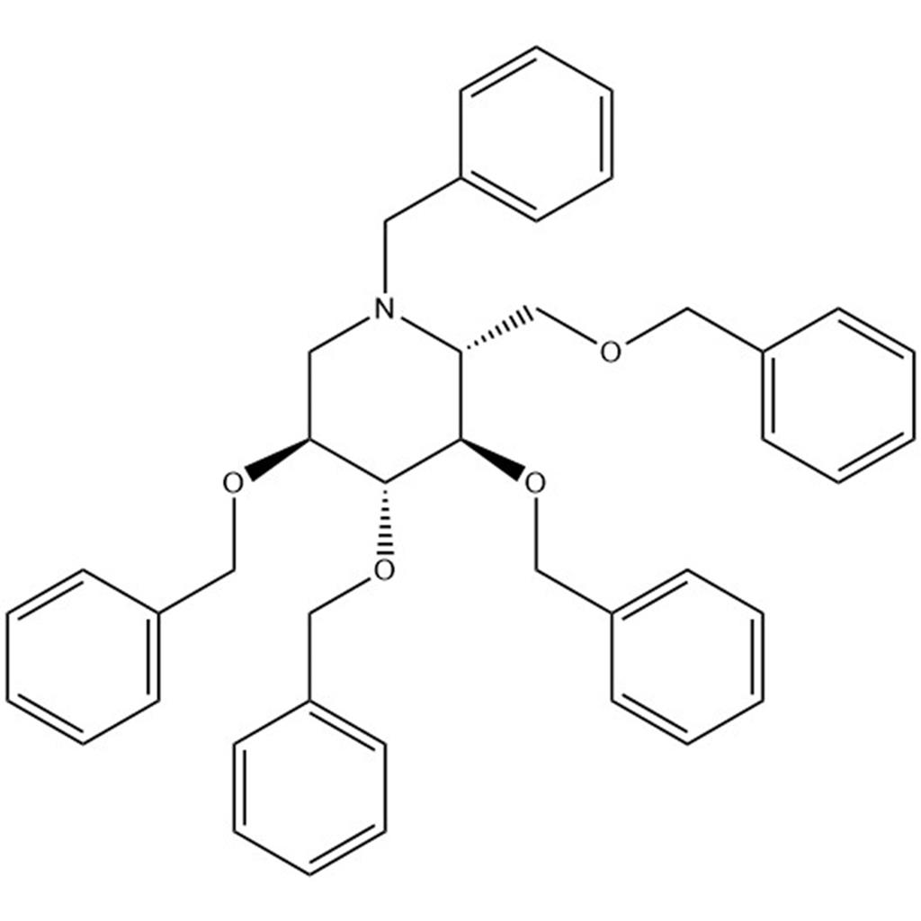 Piperidine, 3,4,5-tris(phenylmethoxy)-2-[(phenylmethoxy)methyl]-1-(phenylmethyl)-, [2R-(2α,3β,4α,5β)]-;149302-60-3