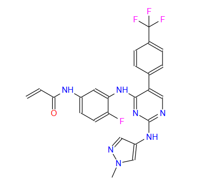 N-(4-氟-3-((2-((1-甲基-1H-吡唑-4-基)氨基)-5-(4-(三氟甲基)苯基)嘧啶-4-基)氨基)苯基)丙烯酰胺