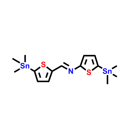 (E)-N,1-双(5-(三甲基锡基)噻吩-2-基)甲烷亚胺