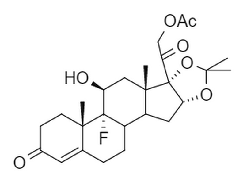 16α，17-[（1-甲基亚乙基）双（氧）]-11β，21-二羟基-9-氟孕甾-4-烯-3，20-二酮-21-醋酸酯