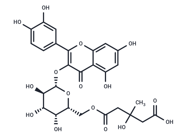 化合物 6''-O-(3-Hydroxy-3-methylglutaroyl)hyperin|T126459|TargetMol