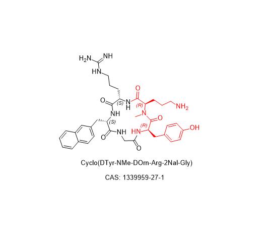 Cyclo(DTyr-NMe-DOrn-Arg-2Nal-Gly)