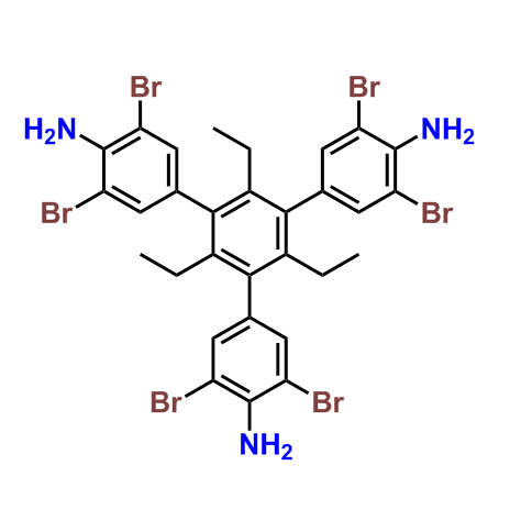 5'-(4-氨基-3,5-二溴苯基)-3,3'',5,5''-四溴-2',4',6'-三乙基-[1,1':3',1''-三联苯]-4,4''-二胺3064985-73-2