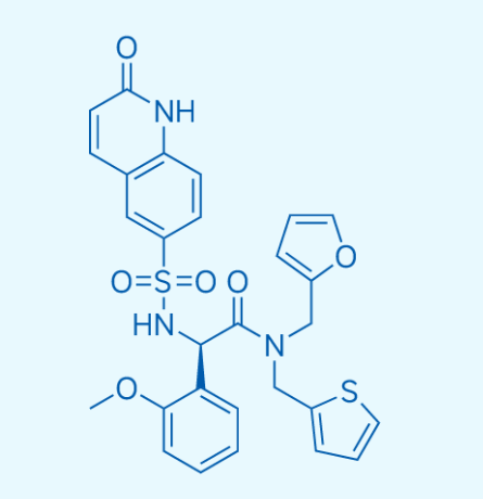 1681056-61-0  (R)-N-(呋喃-2-基甲基)-2-(2-甲氧基苯基)-2-(2-氧代-1,2-二氢喹啉-6-磺酰胺基)-N-(噻吩-2-基甲基)乙酰胺