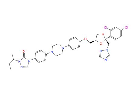 Cis-4-[4-[4-[4-[[2-(2,4-Dichlorophenyl)-2-(1H-1,2,4-triazole-1-ylmethyl)-1,3-dioxolan-4-yl]methoxy]phenyl]-1-piperazinyl]phenyl]-2,4-dihydro-2-(1-methylpropyl)-