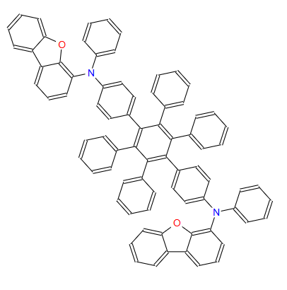 N4,N4''-bis(4-dibenzofuranyl)-N4,N4'',2',3',5',6'-hexaphenyl-[1,1':4',1''-terbenzene]-4,4''-diamine