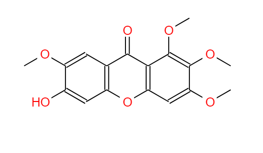 6-羟基-1,2,3,7-四甲氧基咕吨酮，64756-87-2，6-Hydroxy-1,2,3,7-tetramethoxyxanthone，天然产物，中药对照品