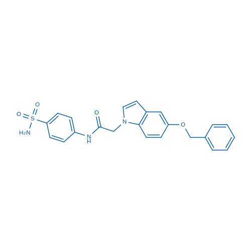 2-(5-(苄氧基)-1H-吲哚-1-基)-N-(4-氨基磺酰基苯基)乙酰胺
