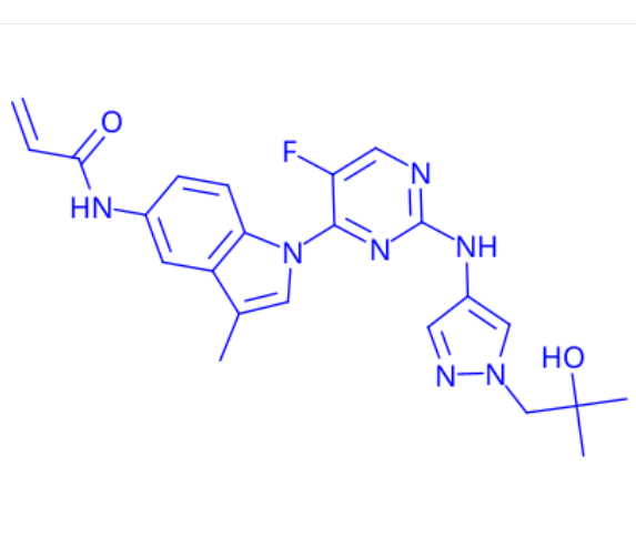 N-[1-[5-fluoro-2-[[1-(2-hydroxy-2-methyl-propyl)pyrazol-4-yl]amino]pyrimidin-4-yl]-3-methyl-indol-5-yl]prop-2-enamide