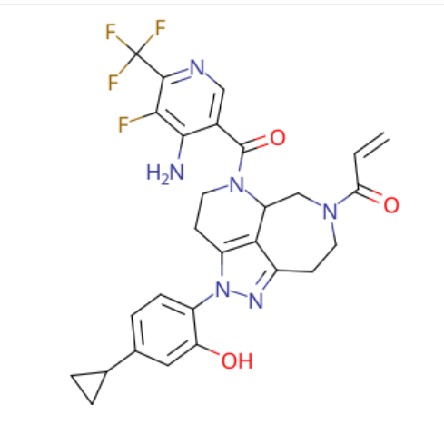 1-(5-(4-amino-5-fluoro-6-(trifluoromethyl)nicotinoyl)-2-(4-cyclopropyl-2-hydroxyphenyl)-2,3,4,5,5a,6,8,9-octahydro-7H-1,2,5,7-tetraazabenzo[cd]azulen-7-yl)prop-