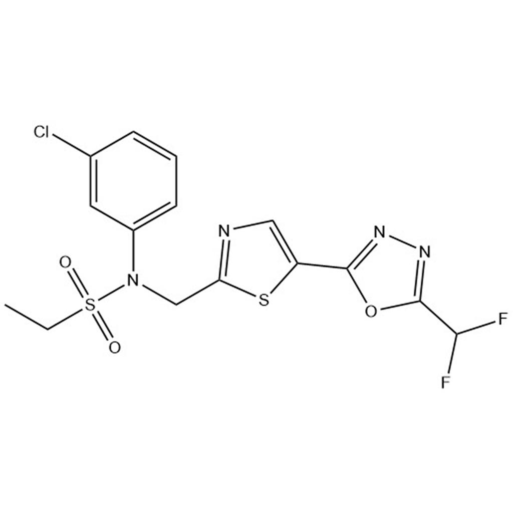 N-(3-Chlorophenyl)-N-[[5-[5-(difluoromethyl)-1,3,4-oxadiazol-2-yl]-2-thiazolyl]methyl]ethanesulfonamide；2653254-31-8