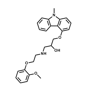 1-[(2-(2-甲氧基苯氧基)乙基)氨基]-3-[(9-甲基-9H-咔唑-4-基)氧基]丙-2-醇