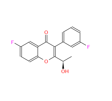 (R)-6-氟-3-(3-氟苯基)-2-(1-羟乙基)-4H-苯并吡喃-4-酮