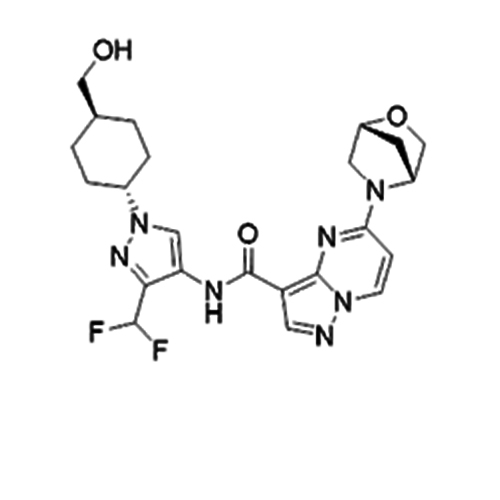 5-((1R,4R)-2-氧杂-5-氮杂双环[2.2.1]庚烷-5-基)-N-(3-(二氟甲基)-1-((1R,4R)-4-(羟甲基)环己基)-1H-吡唑-4-基)吡唑并[1,5-a]嘧啶-3-羧酰胺