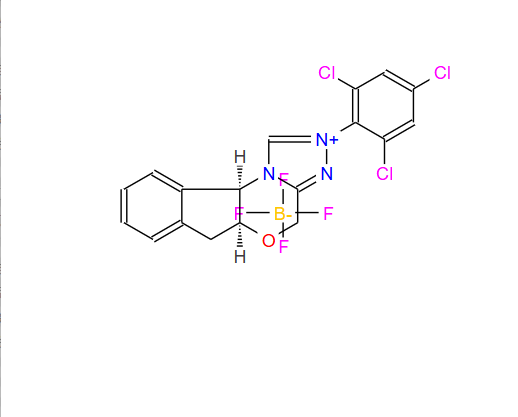 (5aS,10bR)-2-(2,4,6-三氯苯基)-4,5a,5,10b-四氢-2H-茚并[2,1-b][1,2,4]三唑并[4,3-d ][1,4]噁嗪四氟硼酸鎓盐 1214711-48-4