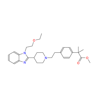 2-(4-(2-(4-(1-(2-乙氧基乙基)-1H-苯并[d]咪唑-2-基)哌啶-1-基)乙基)苯基)-2-甲基丙酸甲酯