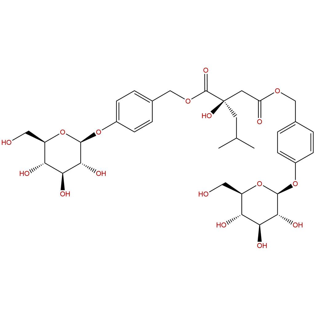 1,4-二[4-(葡萄糖氧)苄基]-2-异丁基苹果酸酯，Militarine，58139-23-4