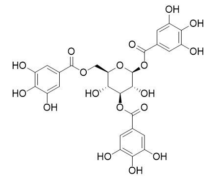 1,3,6-三-O-没食子酰葡萄糖，1,3,6-Tri-O-galloyl-beta-D-glucose，18483-17-5