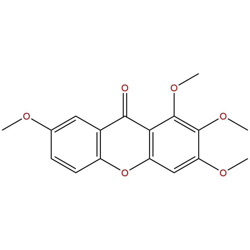 1,2,3,7-四甲氧基口山酮，1,2,3,7-tetramethoxyxanthone，22804-52-0