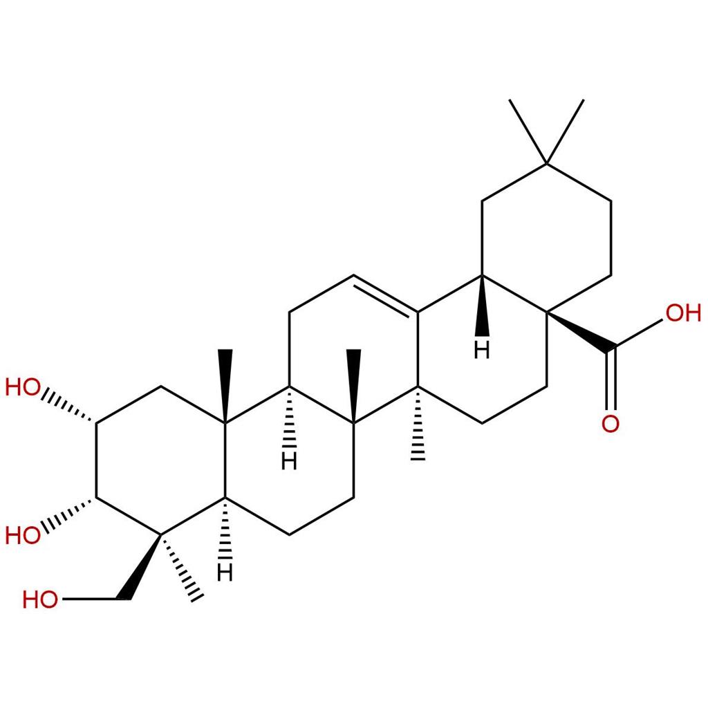 2α,3α,24-三羟基齐墩果烷-12-烯-28-酸，2,3,24-Trihydroxyolean-12-en-28-oic acid，150821-16-2