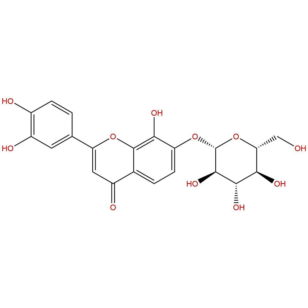 3',4',8-三羟基黄酮-7-O-β-D-葡萄糖苷，2-(3,4-dihydroxyphenyl)-7-(β-D-glucopyranosyloxy)-8-hydroxy-4H-1-benzopyran-4-one，925701-05-9
