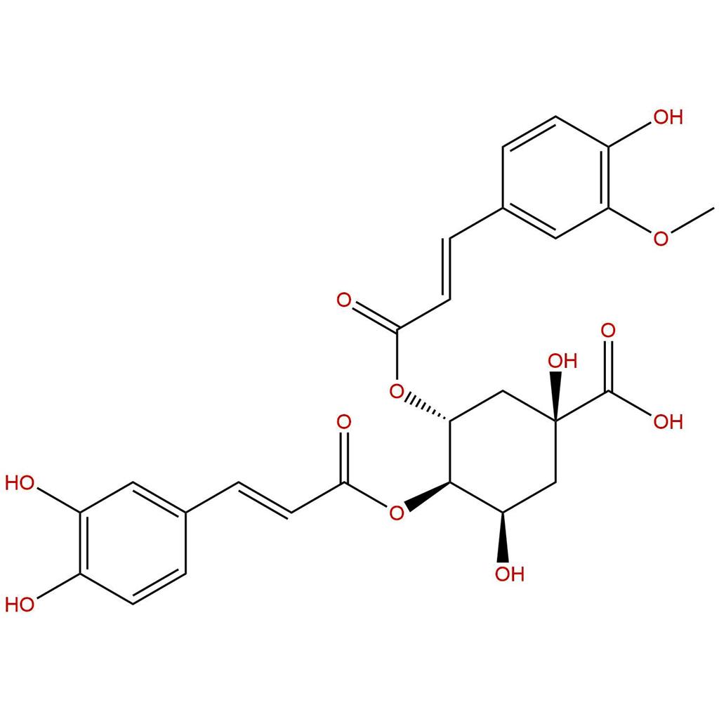 3-阿魏酰-4-咖啡酰奎尼酸，3-Feruloyl-4-caffeoylquinic acid，96990-65-7