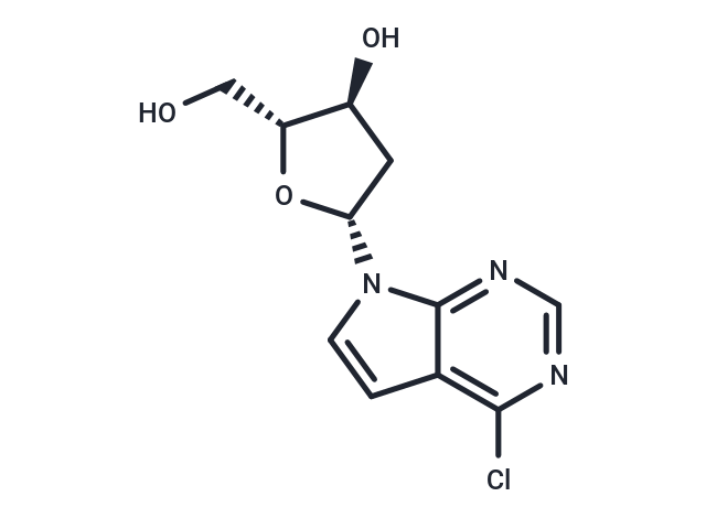 化合物 4-Chloro-7-(2-deoxy-b-D-ribofuranosyl)-7H-pyrrolo[2,3-d]-pyrimidine|TNU1022|TargetMol