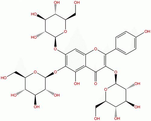 6-羟基山奈酚-3,6,7-三-O-葡萄糖苷，6-Hydroxykaempferol-3,6,7-triglucoside，145134-62-9