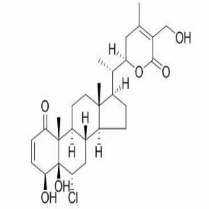 6α-氯-5β-羟基醉茄内酯A，6α-chloro-5β-hydroxywithaferin A，52329-20-1