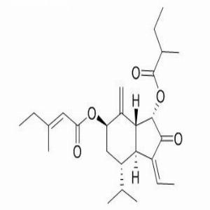 7β-(3-Ethyl-cis-crotonoyloxy)-1α-(2-methylbutyryloxy)-3,14-dehydro-Z-notonipetranone，7β-(3-Ethyl-cis-crotonoyloxy)-1α-(2-methylbutyryloxy)-3,14-dehydro-Z-notonipetranone，80514-14-3