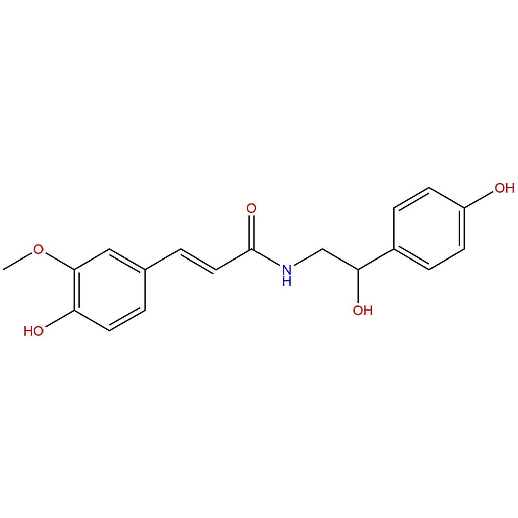 N-阿魏酰真蛸胺，Octopamine, N-feruloyl-，66648-44-0