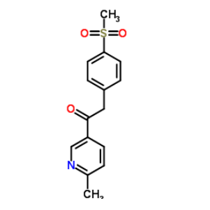 2-(4-甲磺酰基苯基)-1-(6-甲基吡啶-3-基)-乙酮；221615-75-4