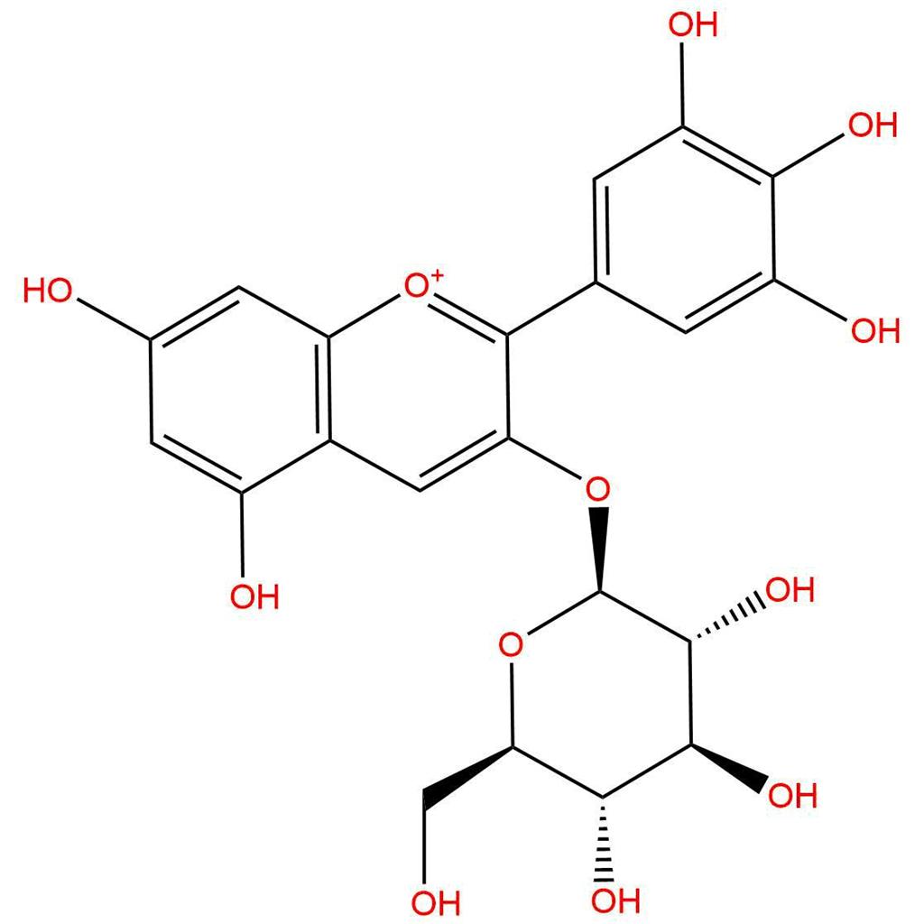 飞燕草素-3-O-β-D-葡萄糖苷，Delphinidin 3-O-glucoside，50986-17-9