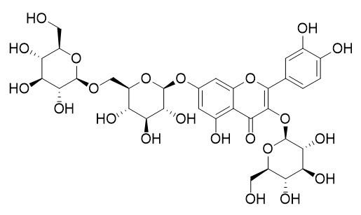 槲皮素-3-O-β-D-葡萄糖-7-O-β-D-龙胆双糖苷，Quercetin-3-O-beta-D-glucose-7-O-beta-D-gentiobioside，60778-02-1