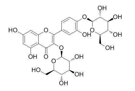 槲皮素 3,4'-二葡糖苷，Quercetin 3,4'-diglucoside，29125-80-2