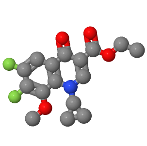 1-环丙基-6,7-二氟-8-甲氧基-4-氧基-1,4-二羟基喹啉-3-羧酸乙酯；112811-71-9