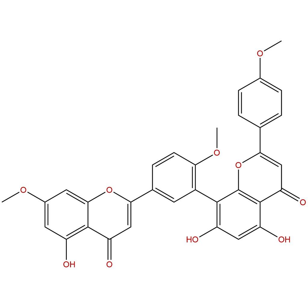 金松双黄酮，Sciadopitysin，521-34-6