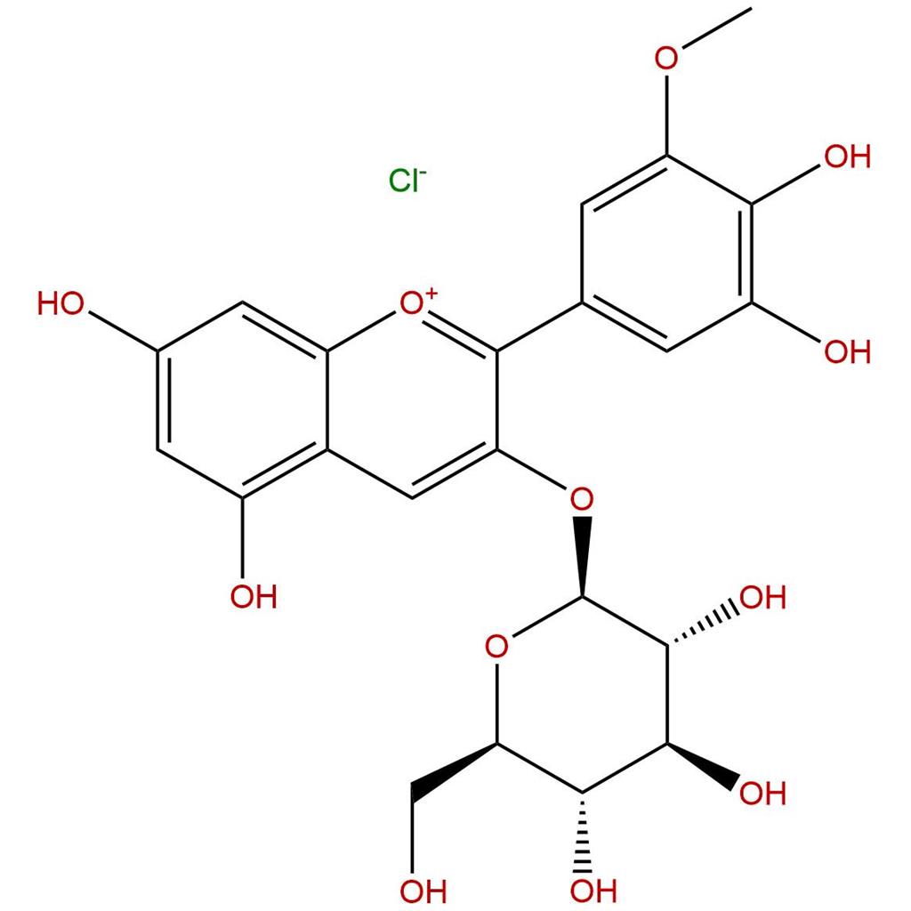 氯化矮牵牛素-3-O-葡萄糖苷，Petunidin 3-Glucoside，6988-81-4