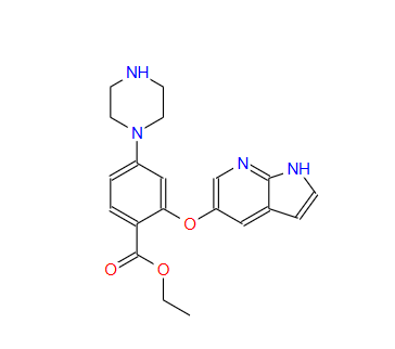 乙基 2-(1H-吡咯[2,3-B]吡啶-5-氧基)-4-(哌嗪-1-基)苯甲酸酯