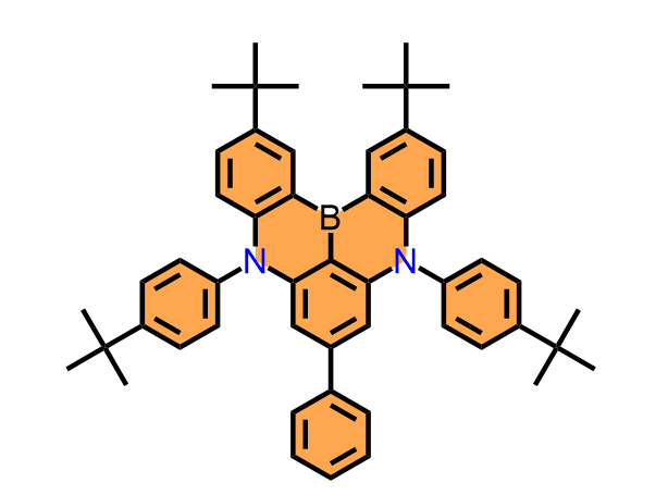 2,12-二叔丁基-5,9-双(4-叔丁基苯基)-7-苯基-5,9-二氢-5,9-二氮杂-13b-硼萘并[3,2,1-de]蒽
