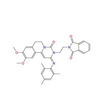 (E)-2-(2-(2-(均三甲氧基)-9,10-二甲氧基-4-氧代-6,7-二氢-2H-嘧啶[6,1-A]异喹啉-3(4H)-乙基)异吲哚啉-1,3-二酮 2级