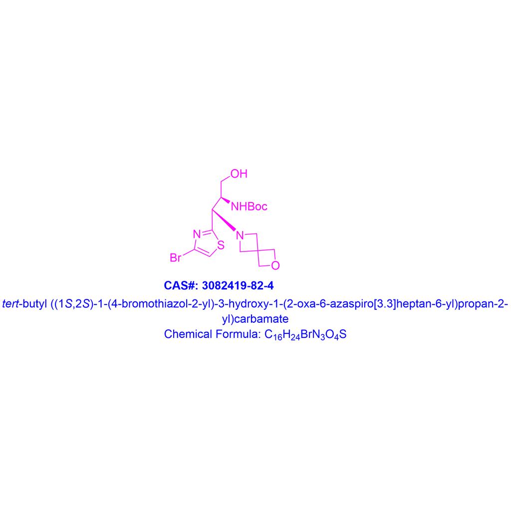 tert-butyl ((1S,2S)-1-(4-bromothiazol-2-yl)-3-hydroxy-1-(2-oxa-6-azaspiro[3.3]heptan-6-yl)propan-2-yl)carbamate
