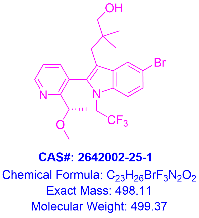 (S)-3-(5-bromo-2-(2-(1-methoxyethyl)pyridin-3-yl)-1-(2,2,2-trifluoroethyl)-1H-indol-3-yl)-2,2-dimethylpropan-1-ol