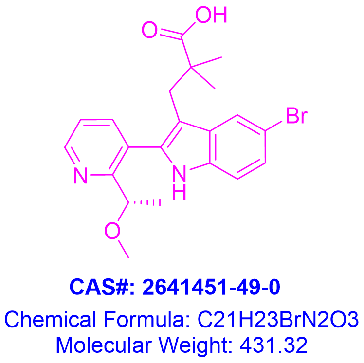 (S)-3-(5-溴-2-(2-(1-甲氧基乙基)吡啶-3-基)-1H-吲哚-3-基)-2,2-二甲基丙酸