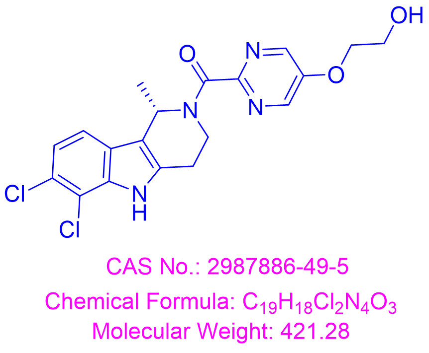 (S)-(6,7-dichloro-1-methyl-1,3,4,5-tetrahydro-2H-pyrido[4,3-b]indol-2-yl)(5-(2-hydroxyethoxy)pyrimidin-2-yl)methanone