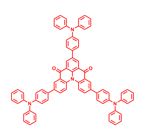 3,7,11-三（4-（二苯基氨基）苯基）喹啉并[3,2,1-去]吖啶-5,9-二酮  2816106-08-6