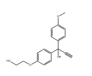 1-(4-甲氧基苯基)-1-(4-(2-羟基乙氧基)苯基)-2-丙炔-1-醇
